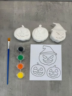 Halloween dýně k malování - sada 3 ks z Keraflottu + barvy a štětec